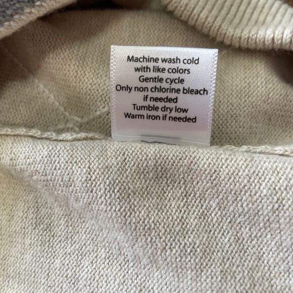 Walter Hagen Men's Cotton V Neck Geometric Sweater XL Tan Orange Gray Nice - Picture 5 of 10